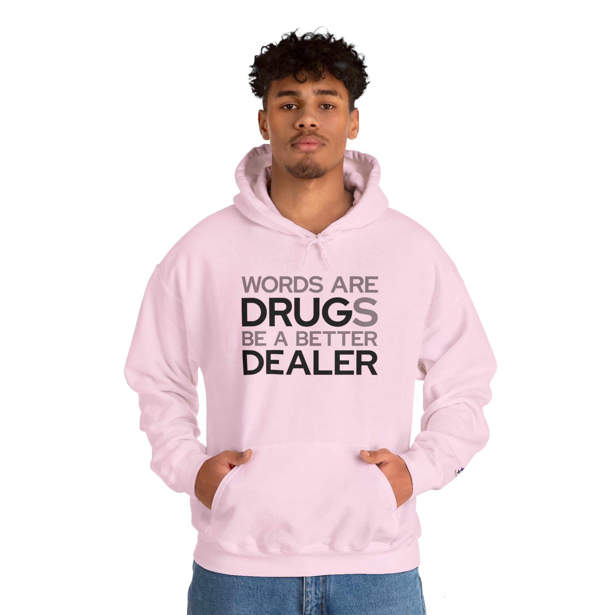 light pink hoodie