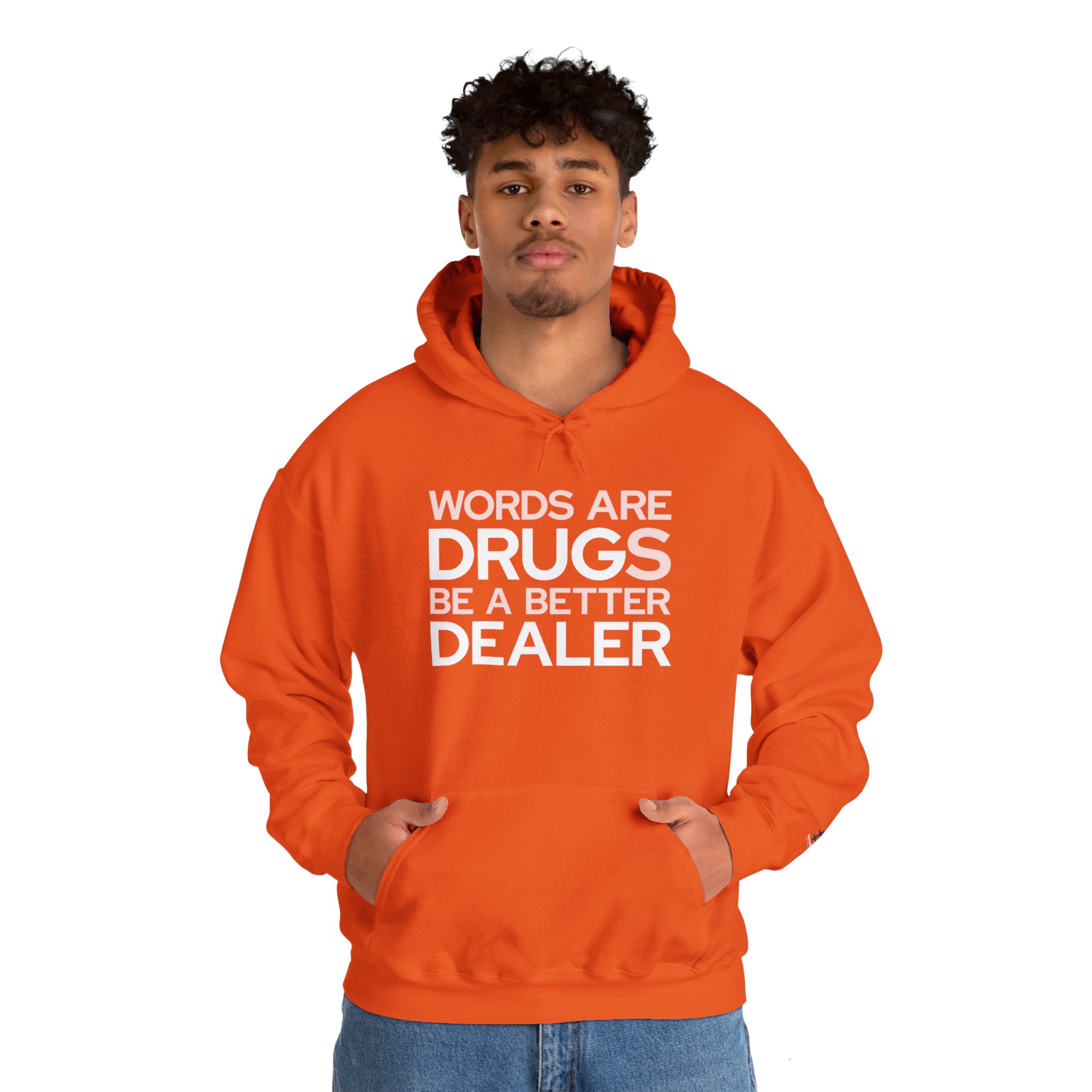 orange hoodie